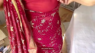 Hiras Erotic Saree Dance - Sari Wearing Asmr - Teasing Belly & Butt Shake
