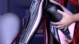 Beauty Cyber Goddess with Forbidden Curves - 3D Animation