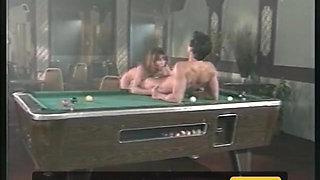 Busty MILF gets screwed on the pool table