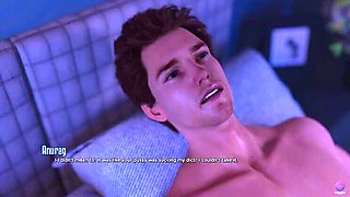 Hot Indian Wife Sucking Big Dick While Cuckold Husband Watches - 3D Hentai Sex Animation