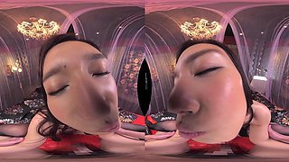 Lustful asian babe VR exciting adult story