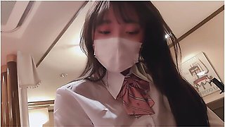 [very Rare]super Cute Big-breasted 18-year-old In School Uniform Climaxes Repeatedly!!