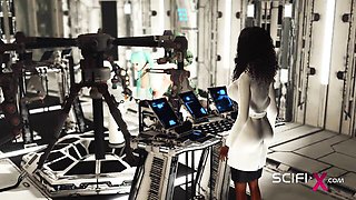 Cuffed and fucked action with seductive wooer from Scifi-X