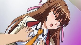 Big Titted Hentai Babe in Uniform Gets Naughty Classroom Action
