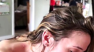Blowjob cumshot whore gargles pov bukkake fetish cum