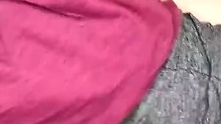 Busty brunette foot fetish and footjob in nylons