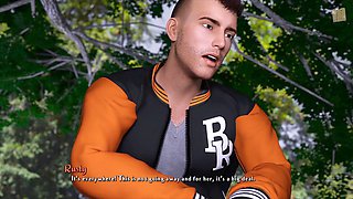 Curvy redhead with huge tits in a visual adult story