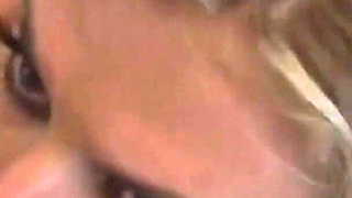 Hot Blonde Sucks a Long Dick Until He Cums in Her Mouth