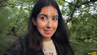 Katty West Deep-Throats in Public Park Encounter