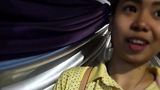 Prodigious japanese bombshell performs pole licking session