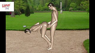 Naturists nights in the garden fuck each other in the open air.