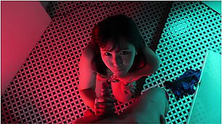 Horny Japanese Girl Gives You Blowjob And Swallows His Cum In The Bathroom Of