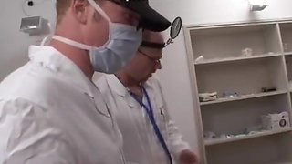 An Old And Horny German Lady Gets Smashed By Two Doctors
