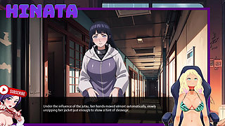 HINATA the TEACHER of the academy. She unzips her and exposes her breasts. Shinobi Secrets 14