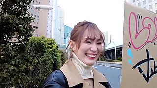 Subtitled tan Japanese amateur double handjob blowjob