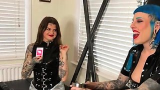 Domina toys bound victims pussy in fetish threesome