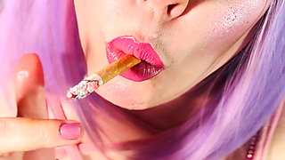 So Sweet But Ever So Naughty Too! Miss Tina Snua Smokes A Cigarette With Snap Inhales, OMI, OME, Drifting & Coughing