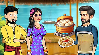 Gayatri Momos Wali and Sushil's Story, Desi Hindi Cartoon Sex Story