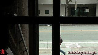 Bank robber is tied and fucked