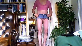 exposed tranny sissy drew reveals tuck trick then strokes, wanks, jerks 4 u amusement