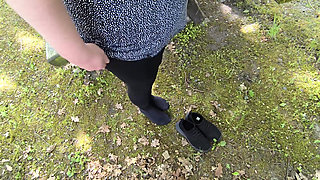 Tit and Vagina Slapping on Picnic Table