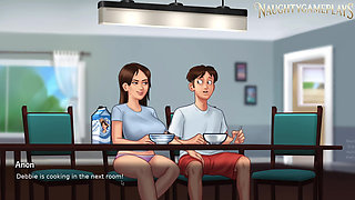 Breakfast turned into sex with cum on her ass - Summertime Saga 43 By DarkCookie - 3D Game