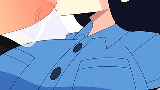 Hottie fucked hard over the cop car hood with handcuffs