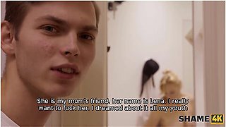 Tommy Gold And Marta Bellefleur In Student 18+ Enters Bathroom And Meets Stepmoms Friend Wet And