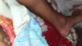 POV- INDIAN STEPMOM SHARED SINGLE BED and made step Son Happy.