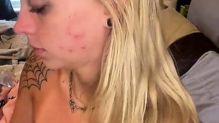 Anal addicted amateur blonde pleasuring herself on webcam