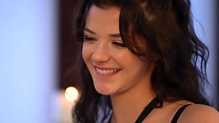 Threesome with girls who project innocence and lust