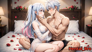 Sensual Silver-Haired Couple - Intimate Bedroom Passion