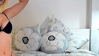 Horny Girlfriend with Glasses Worships Big Cock