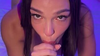 Rissa May masturbates and gives a POV blowjob