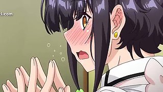 Anime Hentai Teen with Big Natural Tits Gets Hardcore Doggystyle Creampie from Teacher