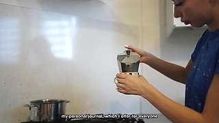 Laura Quest Winter Blowjob Outdoor Public Sex with Cum in Mouth - Amateur Teen Girlfriend Fucking in Car