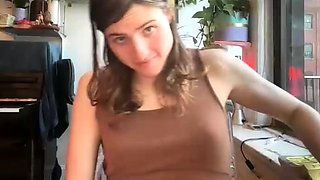 Shemale tranny enjoying solo masturbation