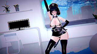 Featured Jane Do - Aoa Short Hair Costume Changes & Striptease, Succubus Police Uniform, Bunny Girl, Sexy Cheongsam