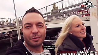 German Blonde Slut Meet And Fuck At Public Parking In Berli
