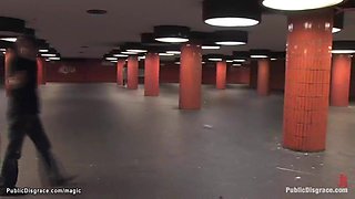 Czech babe exposed and fucked in public