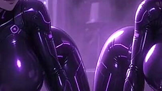 Cyberpunk Fun Girls in Their Room, Ai Animation