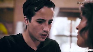 Busty MILF Krissy Lynn Cheats with Teen Peeping Tom in Steamy Affair