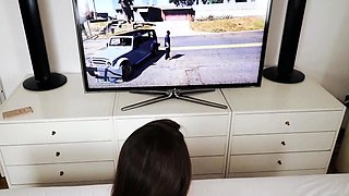 Small Tit Blonde Gives Great POV Blowjob