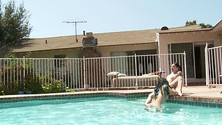 Tatted Temptresses: Jo & Brit Lustfully Lap Lesbians in a Punky Poolside Bash