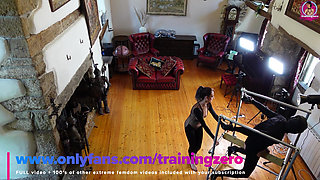 Training Zero Whipping my Femdom Slave on Wooden Bondage