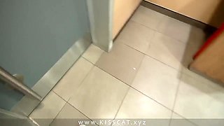 Why Step Son In Public Toilet With Step Mom? Stepmommy Get Risky Cum In Coffee - Kiss Cat