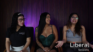 ORGY with two HOTWIVES, they are fucked by strong men