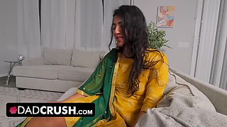 Desi stepdaughter Jasmine Sherni gets felt and aroused when trying out dresses