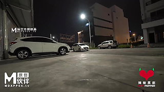 Horny Asian Slut can't wait till home to suck my dick and get fucked on the car