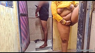 Indian Stepsister Catches Stepbrother in Bathroom with Huge Cock - Desi Sex with Myra